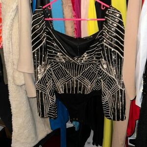 Seta Apparal sequin body suit is immaculate and sexy .. so much fun to wear